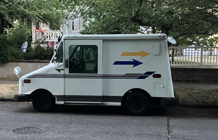 Truck with logo